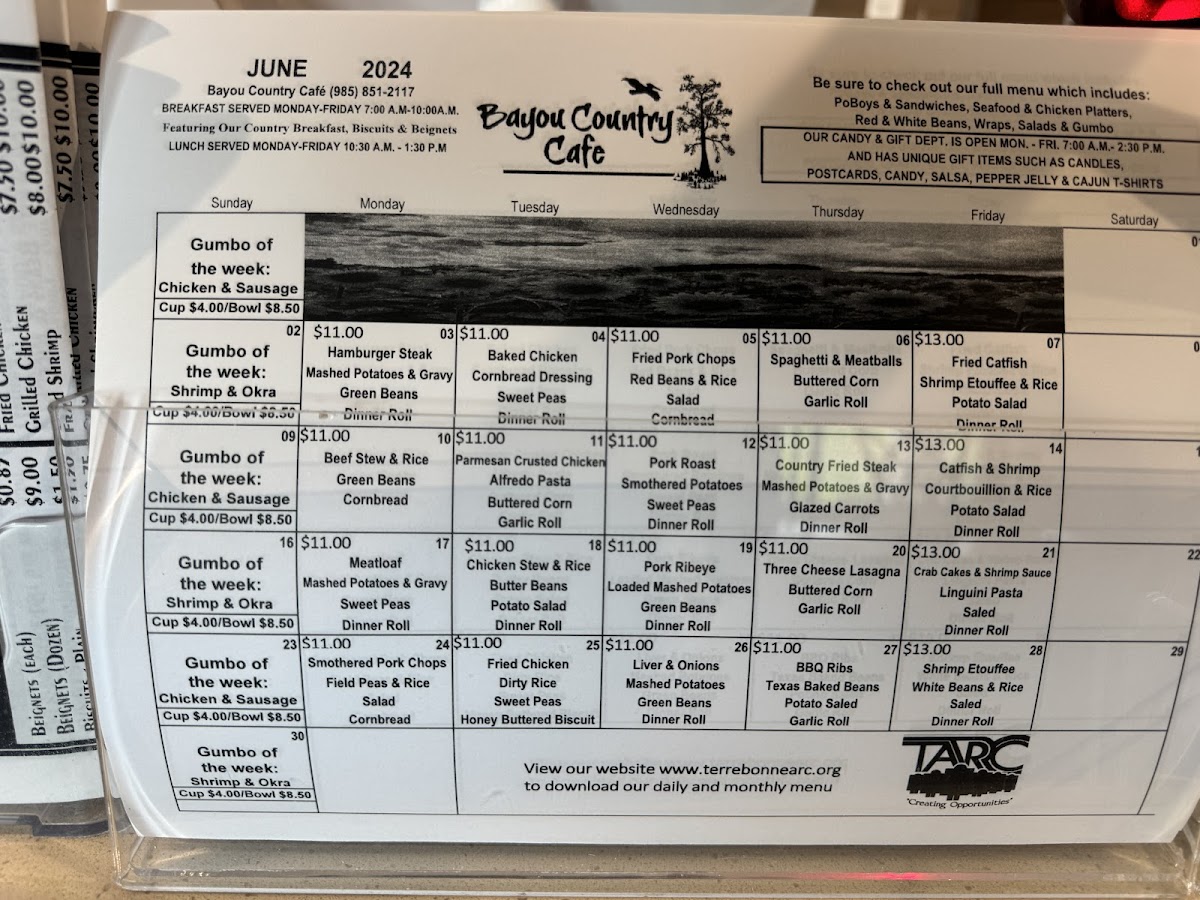 Menu Bayou Country Cafe-6