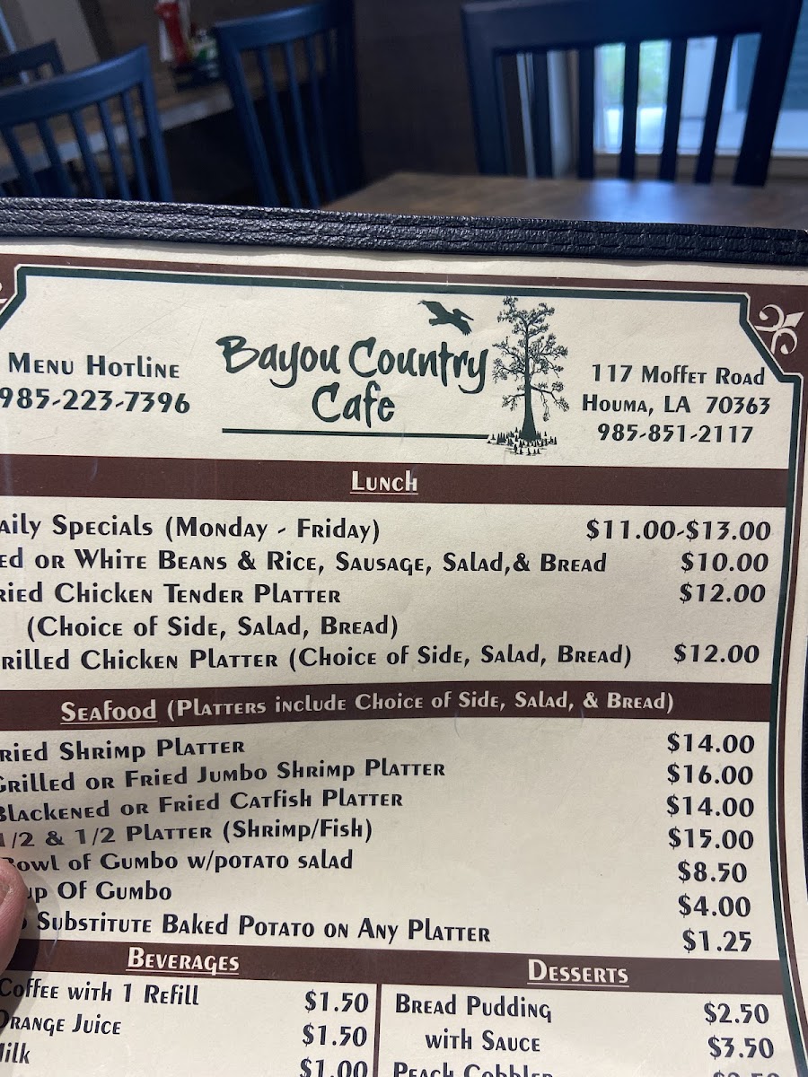 Menu Bayou Country Cafe-7